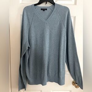 Ban man Republic Light Blue 100% Cotton V- Neck Sweater